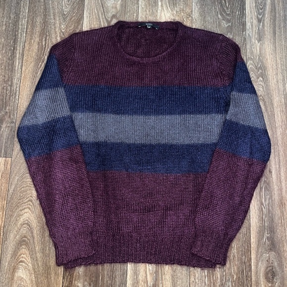 Gucci Tom Ford Striped Goat Fur Silk Blend Sweater - Picture 1 of 6